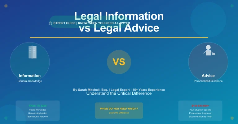Legal Information vs Legal Advice