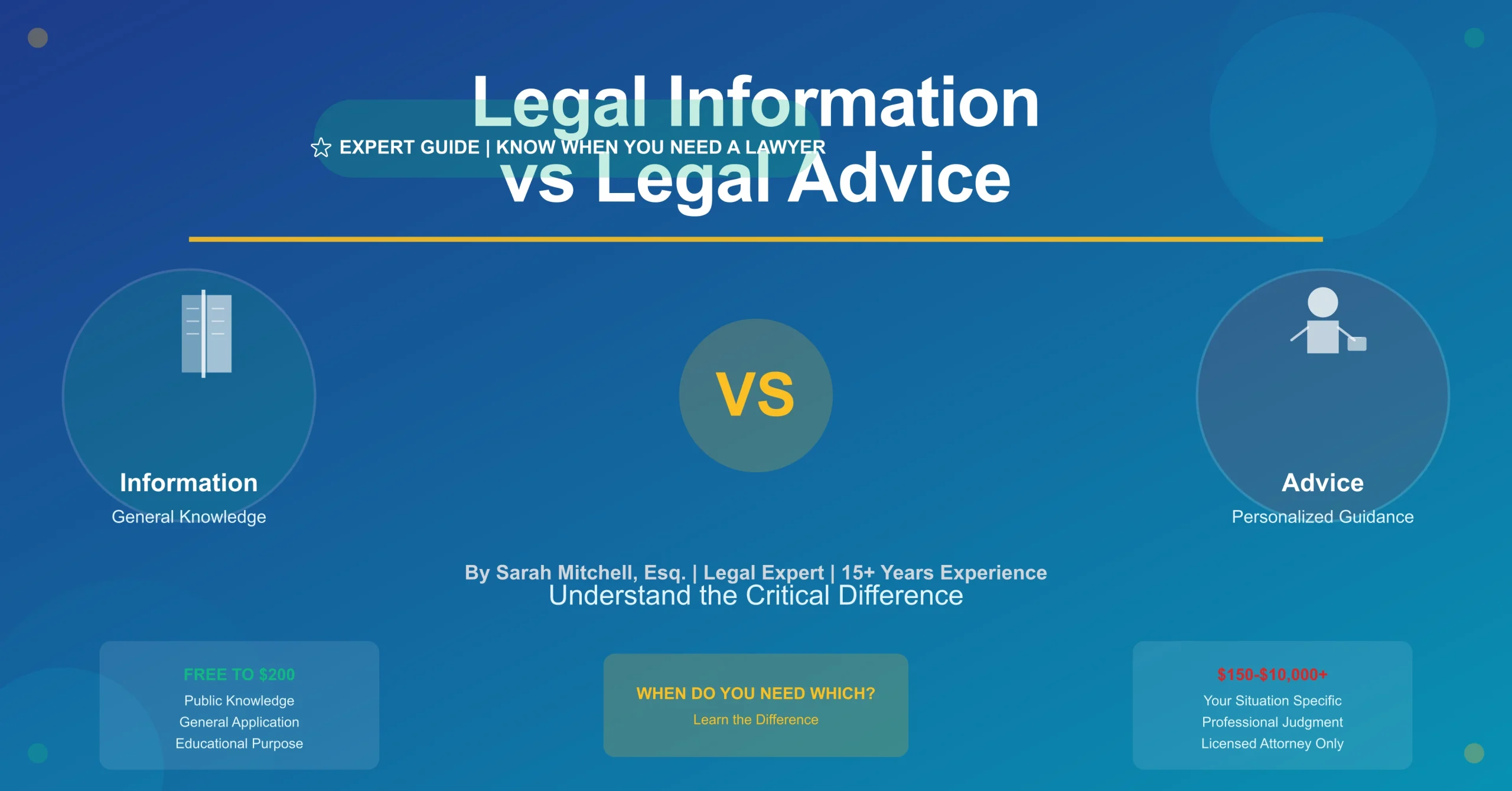 Legal Information vs Legal Advice